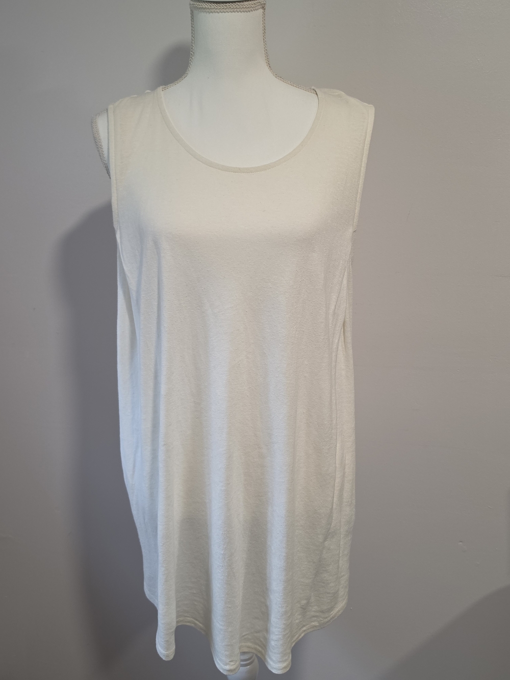 Free People Hemp Cotton Cream Sleeveless Swim Coverup Dress Womens Size Large